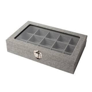 Gray Jewelry Storage Box with Glass Lid by Bead Landing™ | Michaels | Michaels Stores