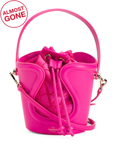 Made In Italy Leather Bucket Bag | TJ Maxx