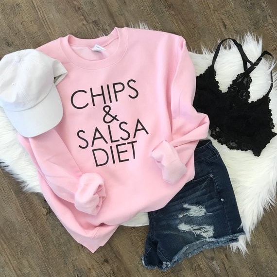 Chips and Salsa Diet Sweatshirt - Original Design | Etsy (US)
