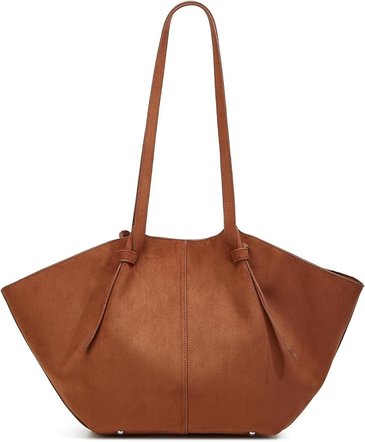 2 Pcs Suede Tote Bag for Women Trendy Crossbody Shoulder Purse Satchel Retro Hobo Purses Top Hand... | Amazon (US)