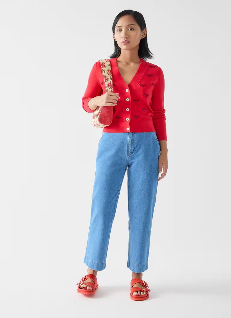 Willow Petite Indigo Soft Wide Crop Jean | L.K. Bennett (UK)