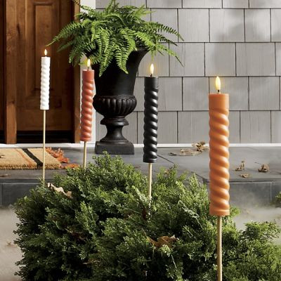 Halloween Solar Candle Stakes, Set of Four | Grandin Road