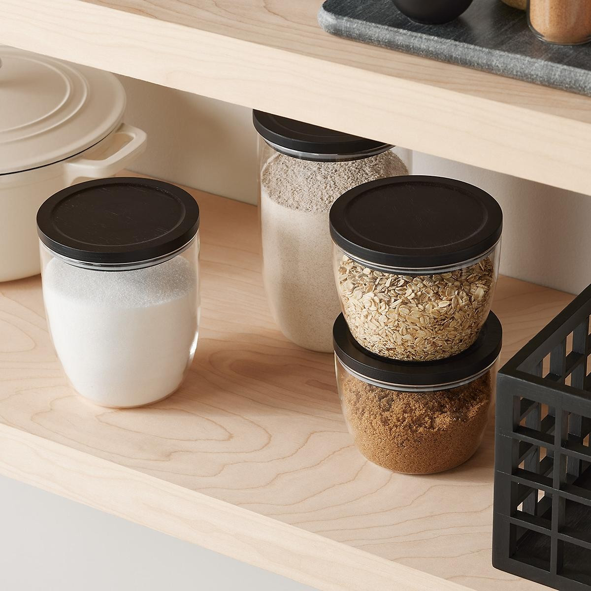 Marie Kondo Ink Black Modular Glass Canisters | The Container Store