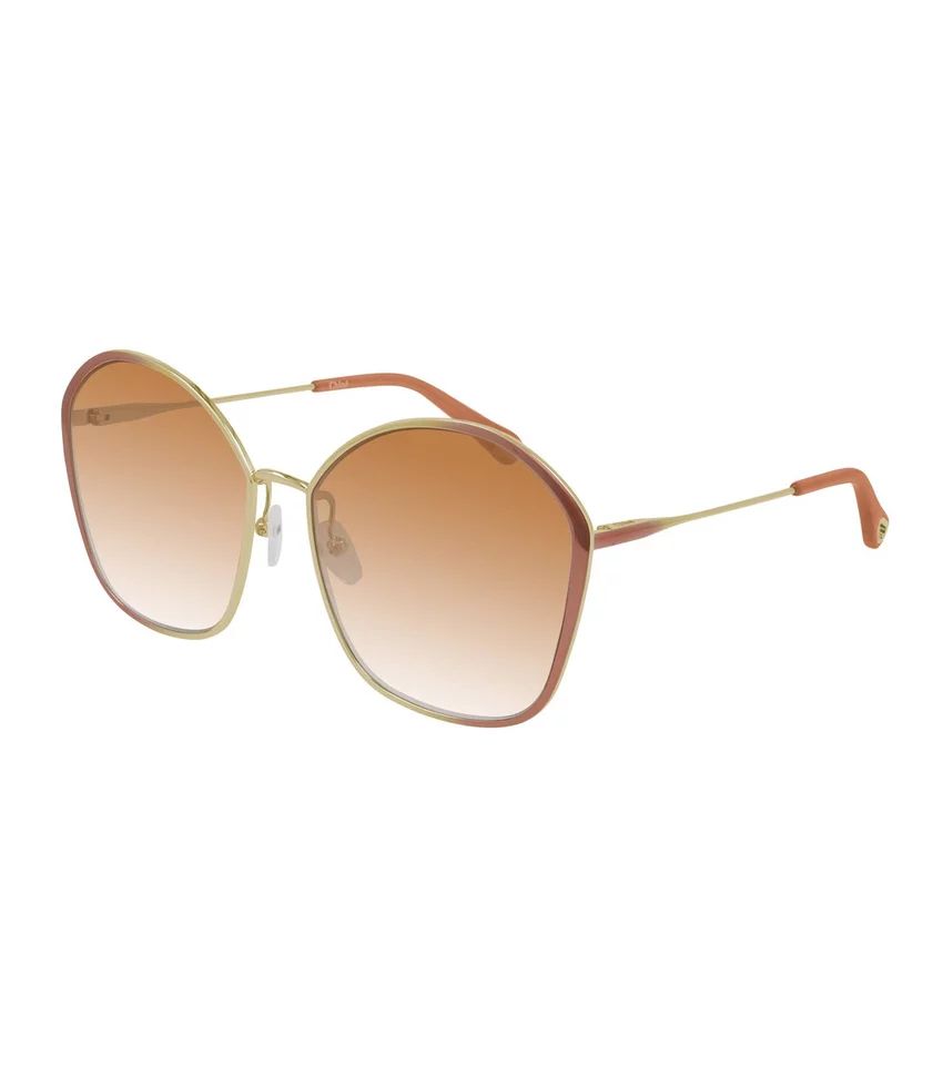 Chloé CH0015S 004 Shiny Nude Sunglasses - ShopBAZAAR | Shop BAZAAR
