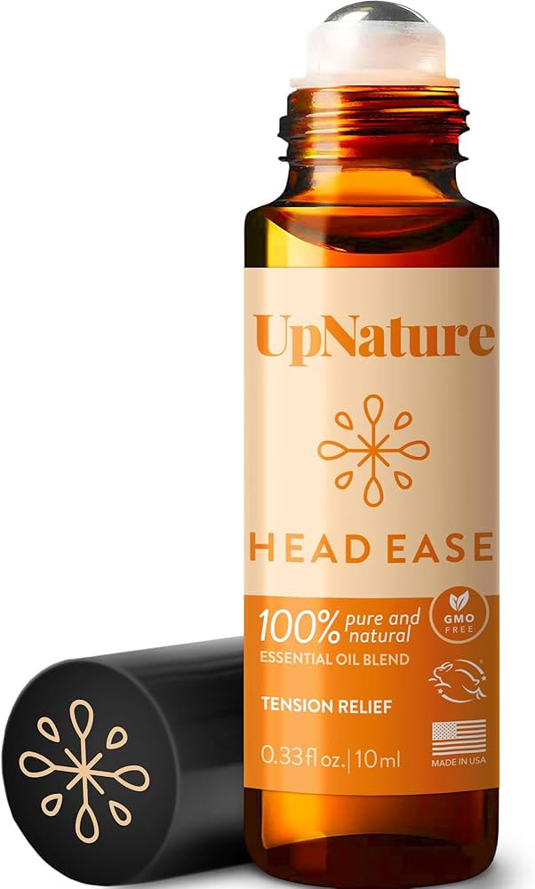 UpNature Head Ease Essential Oil Roll On Blend – Natural Head Tension Relief with Peppermint Oi... | Amazon (US)