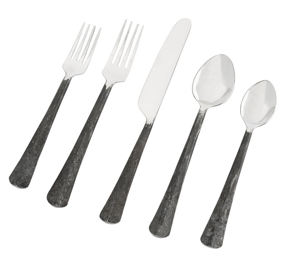 Ridge Flatware Set, Set of 5 | Pottery Barn (US)