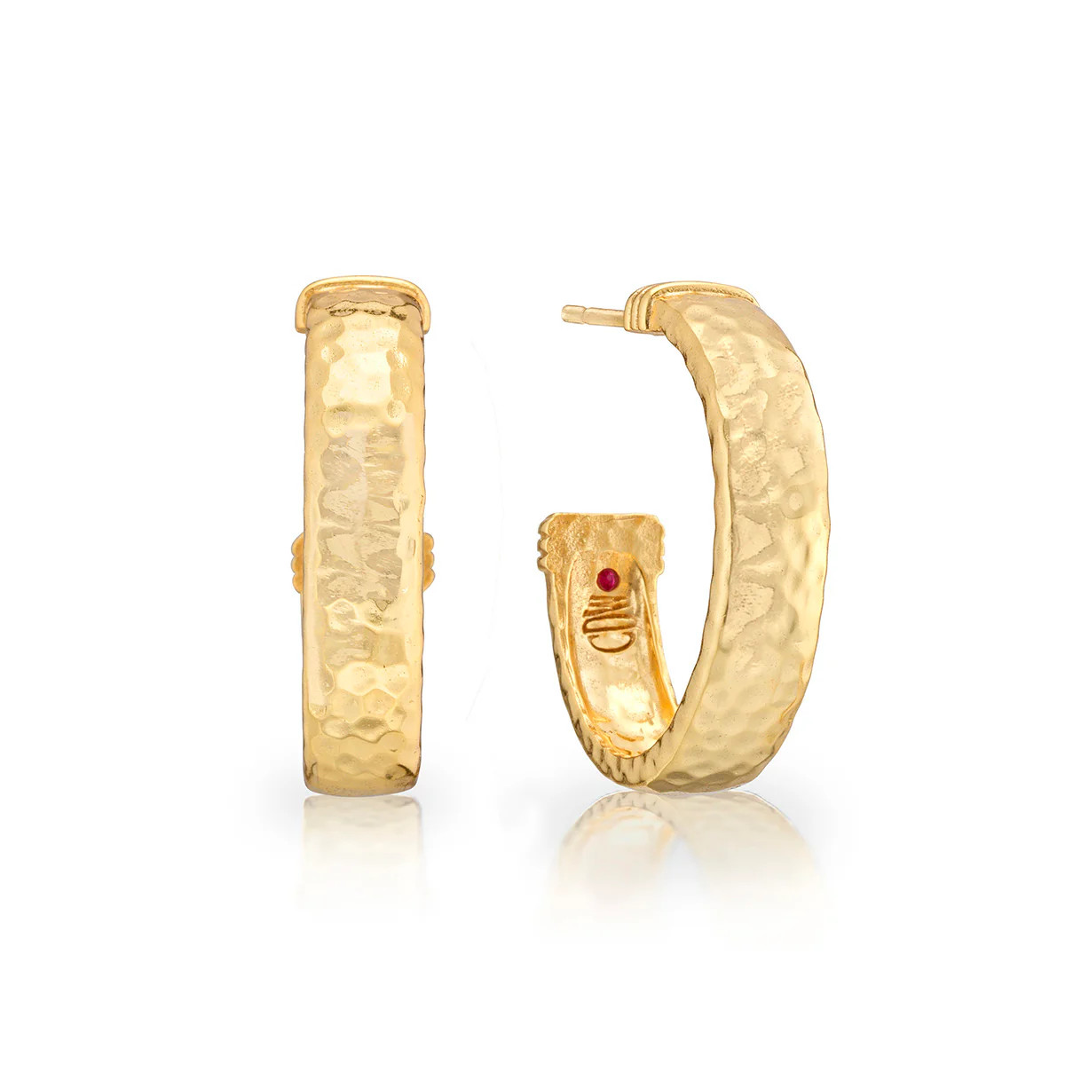 Cleopatra Classic Medium Hoop Earrings in Gold | Over The Moon