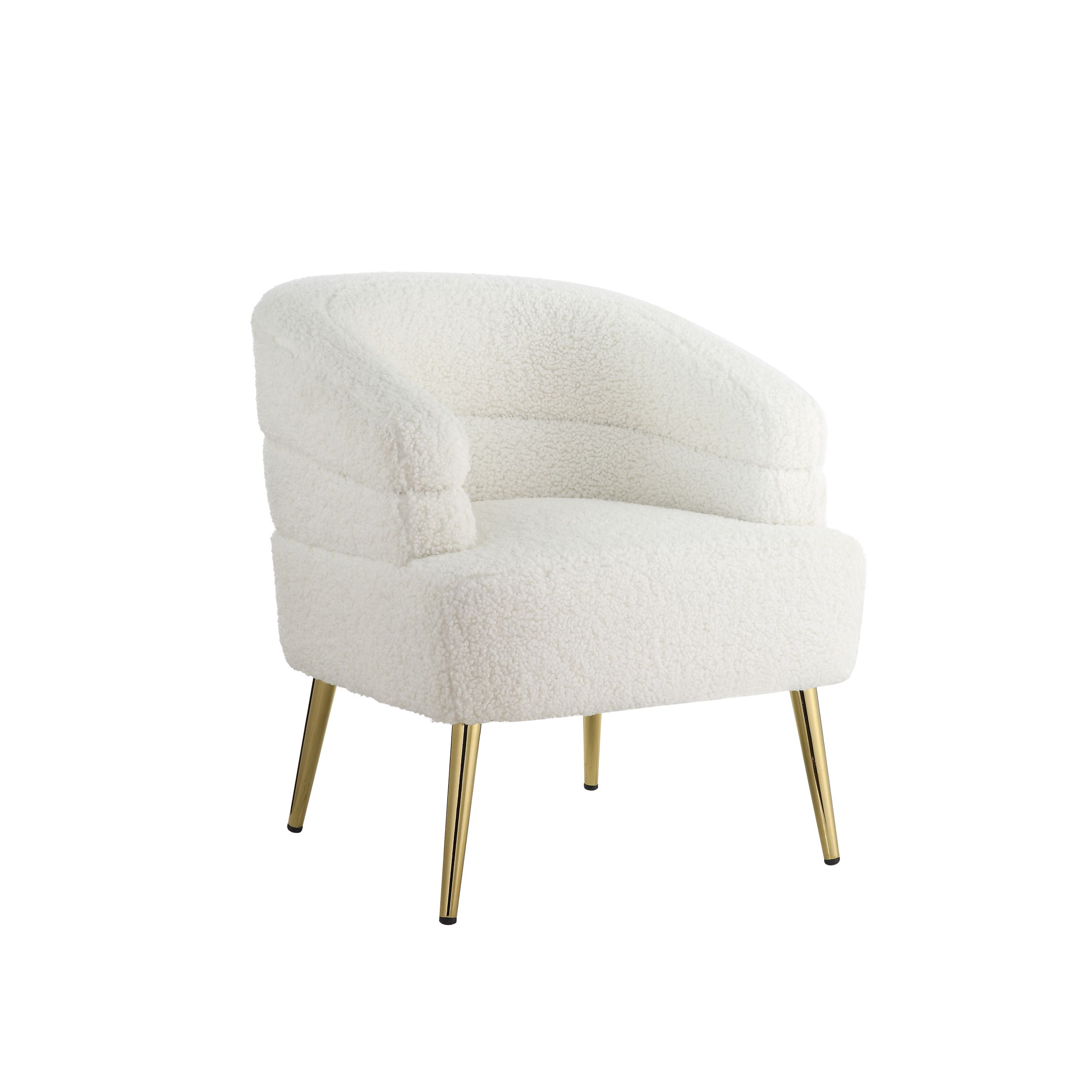 ACME Furniture Trezona Accent Chair, White Faux Sherpa | Walmart (US)