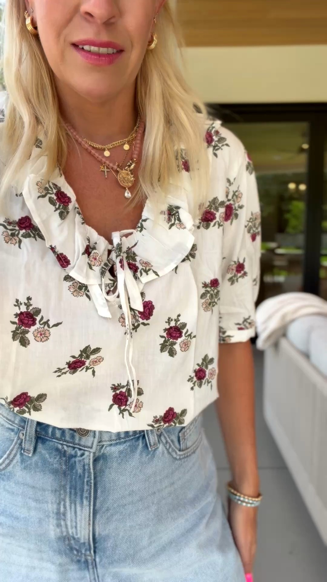 Same floral pattern comes in a blouse too!