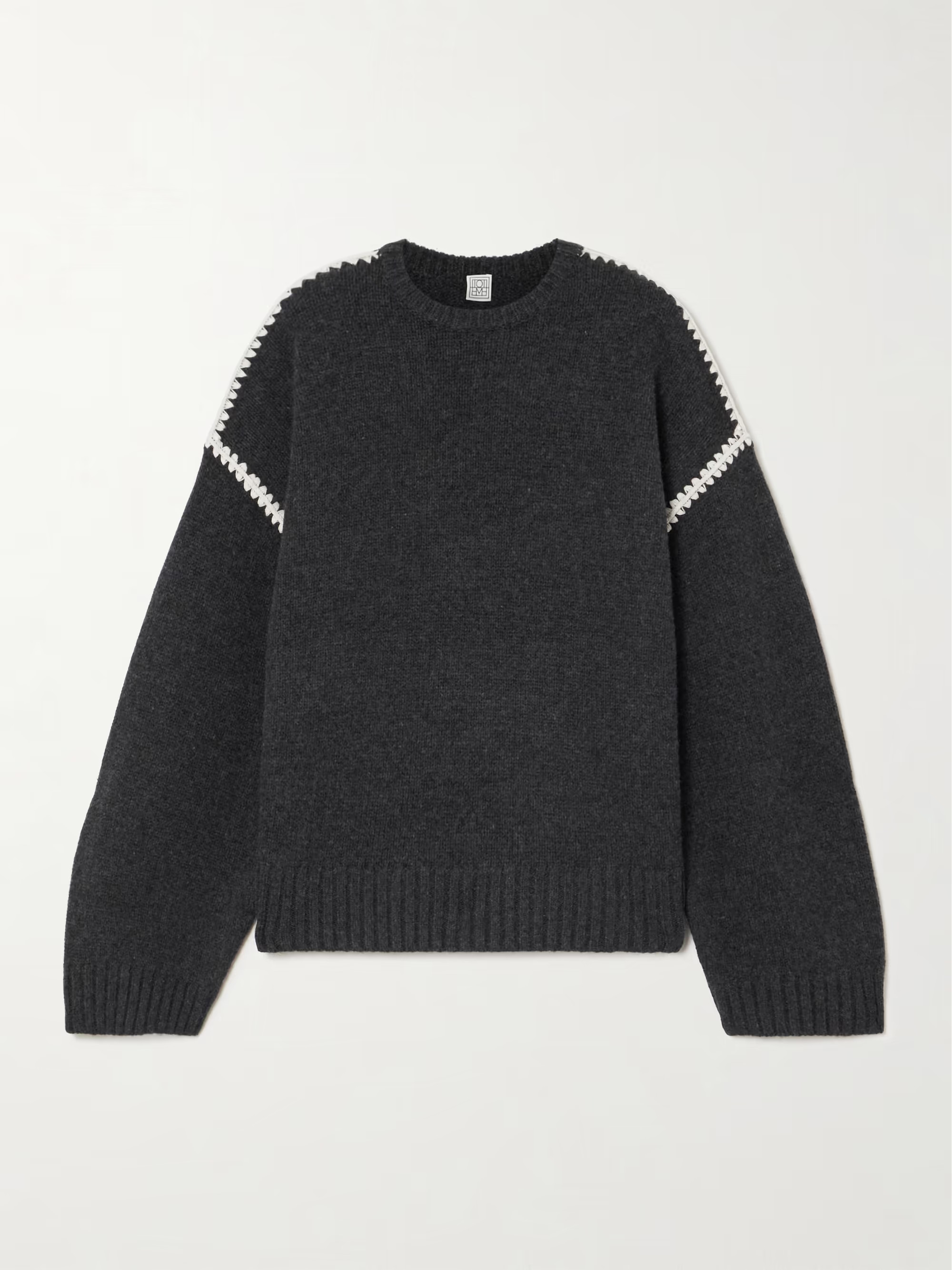 Oversized embroidered wool and cashmere-blend sweater | NET-A-PORTER (UK & EU)