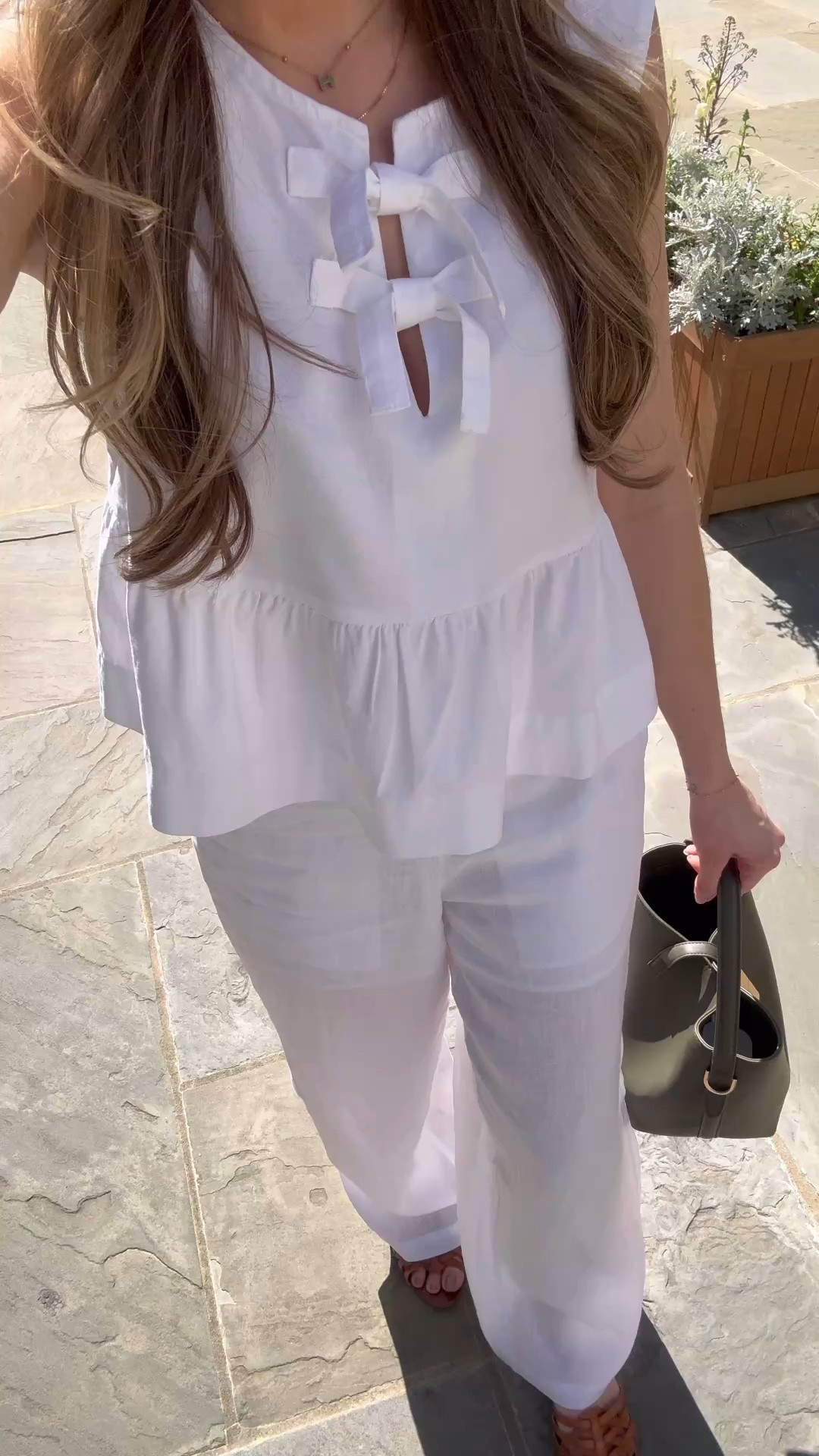 Elevated casual spring outfit🌷✨

White linen bow tank: xs
White linen wide leg pants: small

spring outfit / spring fashion / vacation outfit / travel outfit / elevated basics / for her / Heather Blair 

#LTKStyleTip #LTKTravel #LTKSeasonal