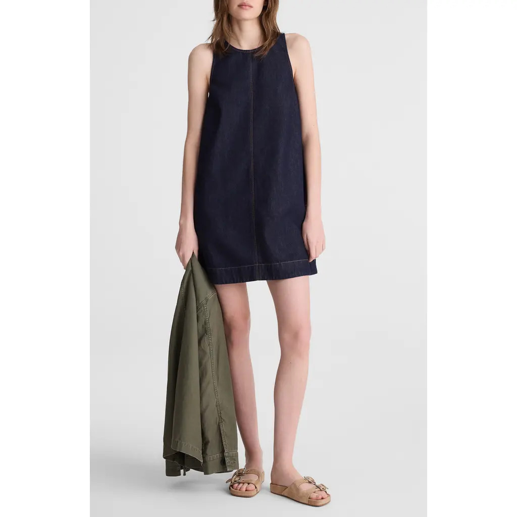 Madewell Denim Shift Minidress in Rinse Wash at Nordstrom, Size Large | Nordstrom