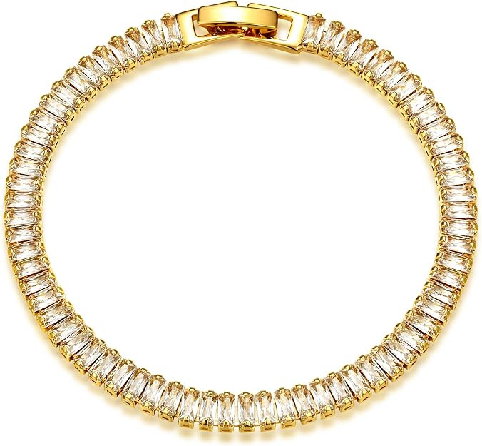 MEVECCO Bracelet for Women 14K Gold Plated Dainty Chain Simple Jewelry Cute Handmade Minimalist f... | Amazon (US)