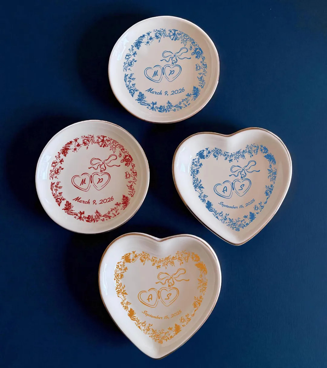 Custom Locked Ring Dish, Wedding Ring Dish, Engagement Gift, Sentimental Gift for Bride, Heart Lo... | Etsy (US)