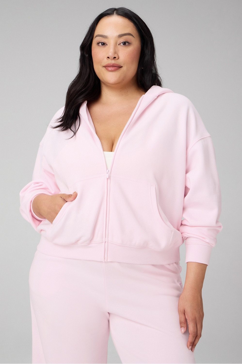 Cozy Fleece Full Zip Hoodie | Fabletics