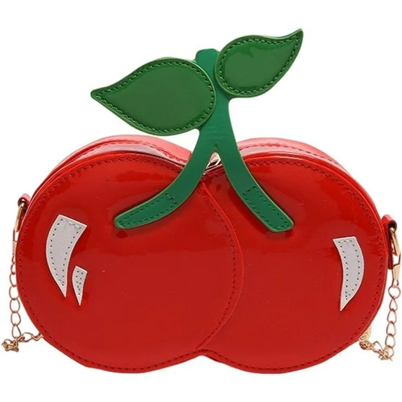 Hzzsbu Cherry-Shaped Shoulder Bag With Chain Women Casual Sling Bag Versatile Handbag Travel Shop... | Walmart (US)
