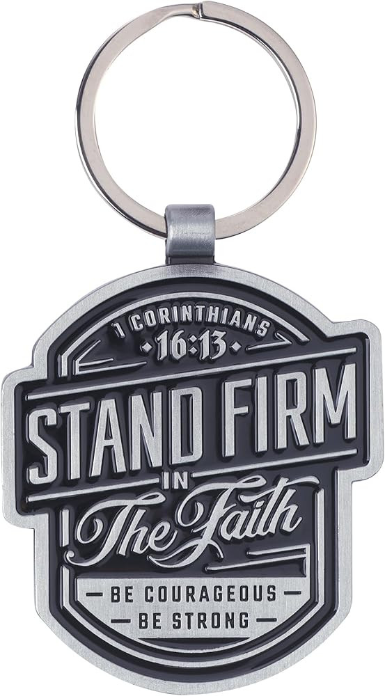 Christian Art Gifts Inspirational Scripture Split Metal Keychain for Men & Women: Stand Firm Styl... | Amazon (US)