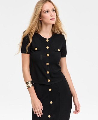 Women's Cropped Button-Front Cardigan, Macy's Exclusive | Macy's