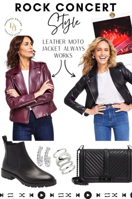 If your favorite band is still going strong and you have tickets to see them then here’s a great outfit to rock and roll in style! 

Leather and jeans is the perfect combination for a rock concert. Whether you opt for skinny, wide leg or ripped, pair them with a white tee or even graphic tee and throw on a classic leather jacket.


#LTKOver40