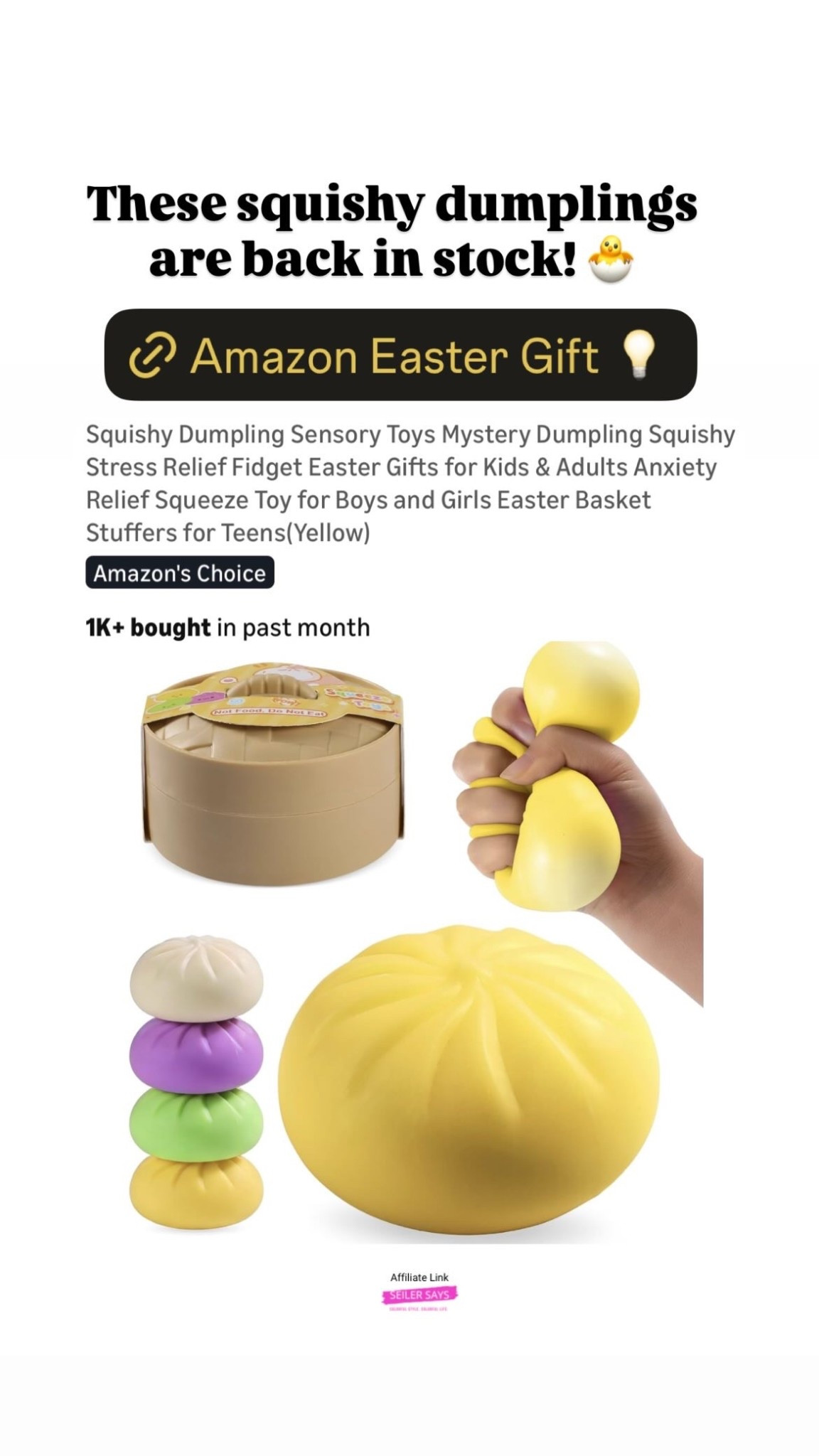 These squishy dumplings are back in stock! 🐣