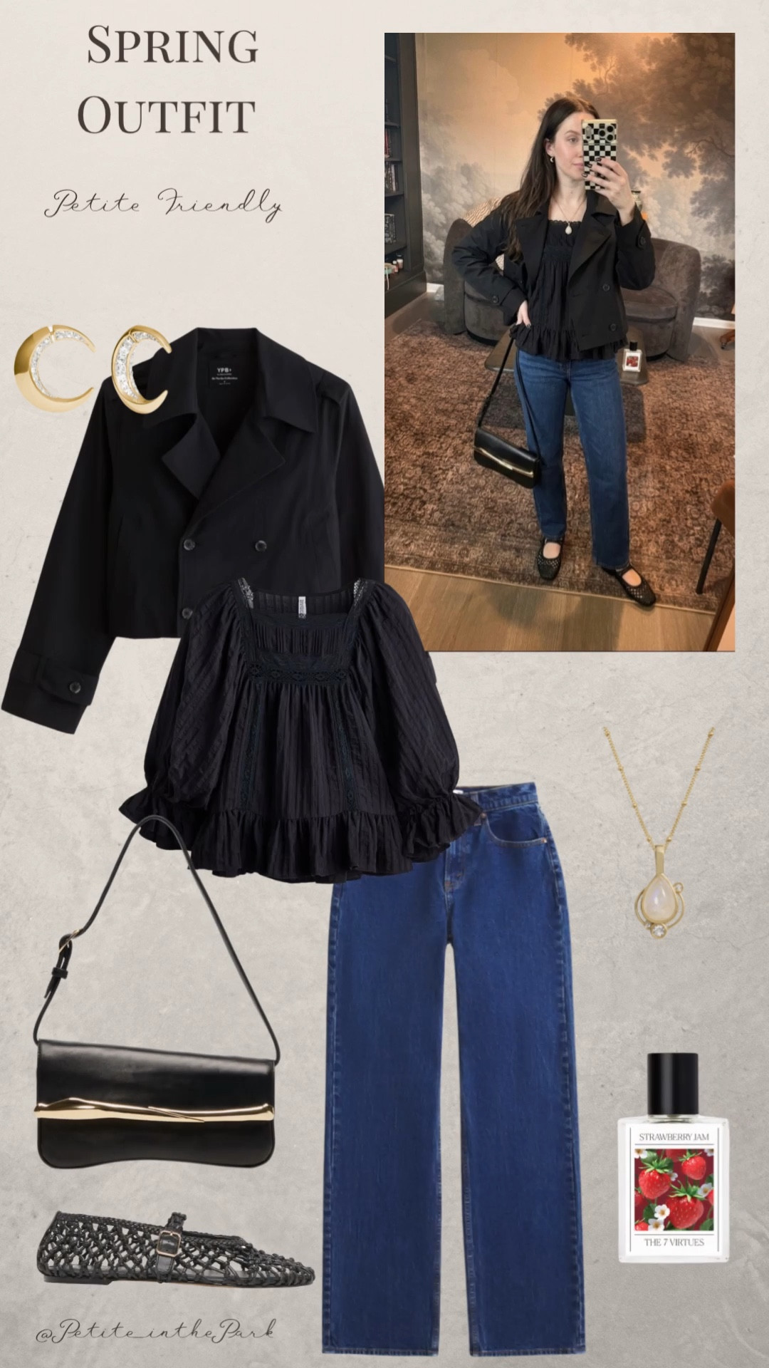 Winter petite outfit  

Spring outfit, spring trends, casual spring outfit, petite spring outfit, spring fashion, spring style, petite style, petite spring style, casual petite outfit, minimal outfit, minimal spring outfit, black coat, petite coat, , trench coat, black top, lace top, high waisted pants , petite pants, jeans , flats, woven flats, leather flats, shoulder bag, leather bag, black bag, black purse, gold earrings, gold hoop earrings, gold necklace, minimal jewelry  #casualoutfit #petiteoutifts #springoutfits #springoutfit2026 #springtrends 

#LTKootd #LTKSeasonal #LTKPetite