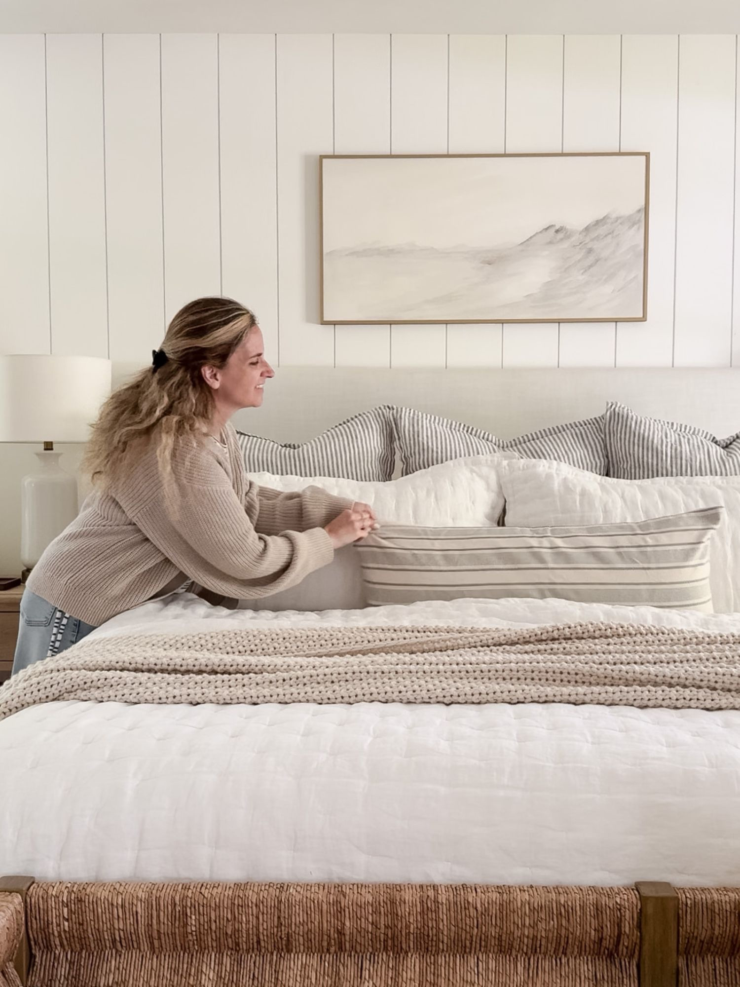 Soft neutrals and layered textures create a calm coastal bedroom that feels timeless and inviting. coastal bedroom, neutral bedroom decor, layered bedding, coastal home style, serene bedroom, natural textures, light wood accents, coastal interiors, bedroom inspiration sherricalnanhome

#LTKHome #LTKdayinmylife