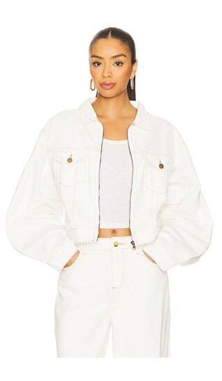 SNDYS Rune Denim Jacket in White. - size XXL | Revolve Clothing (Global)