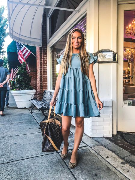 Nashville outfit inspiration 🤍 This lightweight ruffled dress is perfect for your summer trip to Nashvegas. Linked four different dresses in this style to shop. Cute for casual wedding showers, church, work and more  Wearing size Small. 

#LTKworkwear #LTKunder50 #LTKwedding