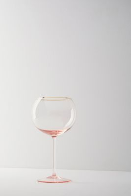 Gilded Rim Red Wine Glass | Anthropologie (US)