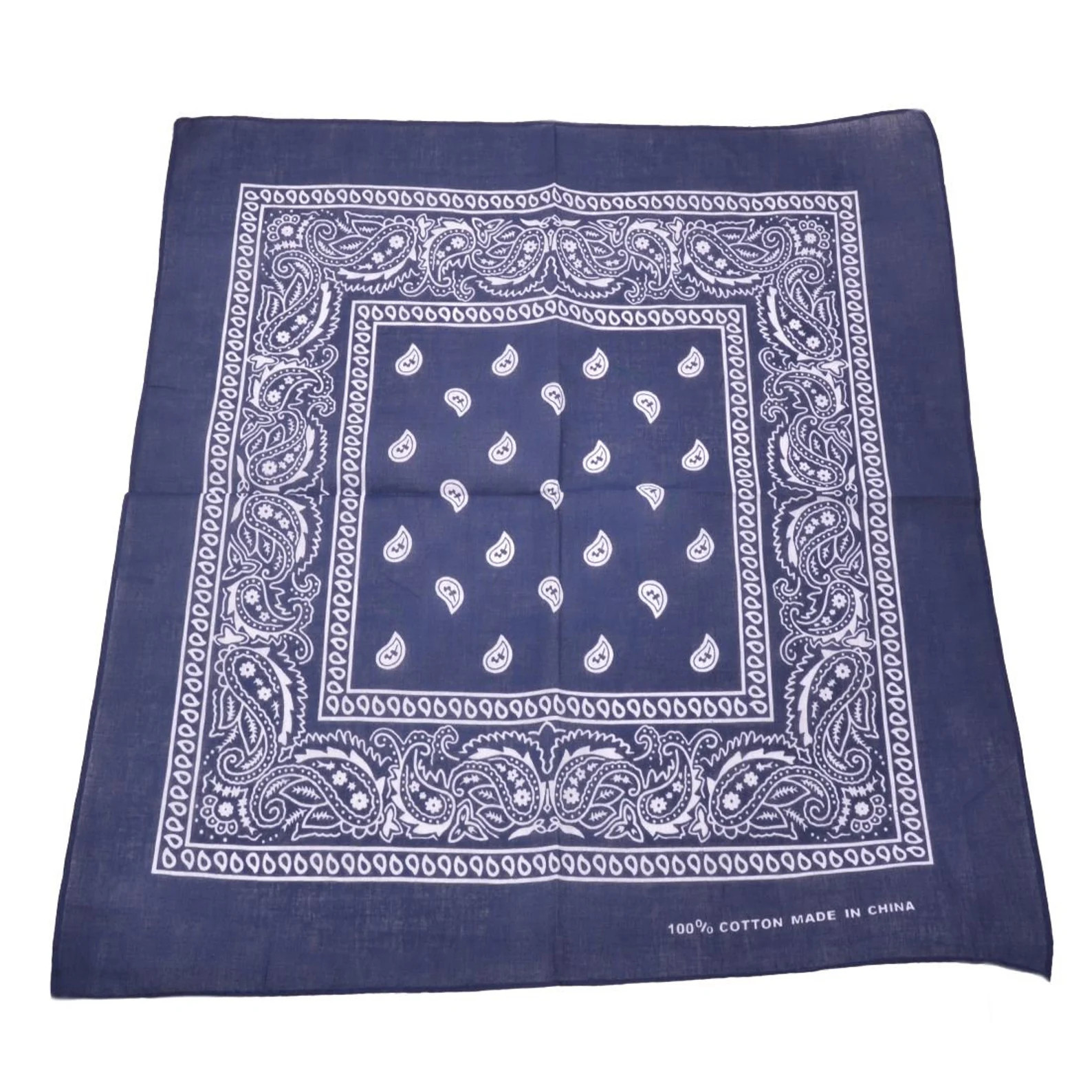 Navy Cotton Paisley Bandana, Grey Cotton Paisley Bandana - Etsy UK | Etsy (UK)