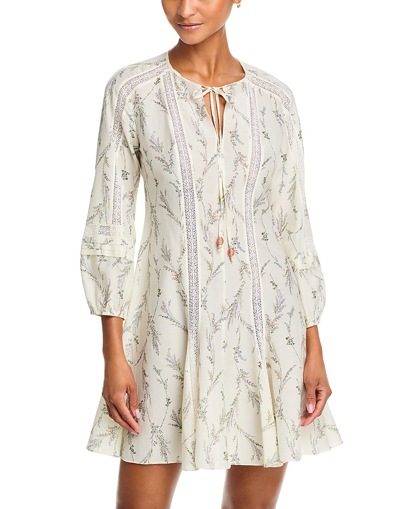 Veronica Beard Ollian Lace Inset Mini Dress | Bloomingdale's (US)