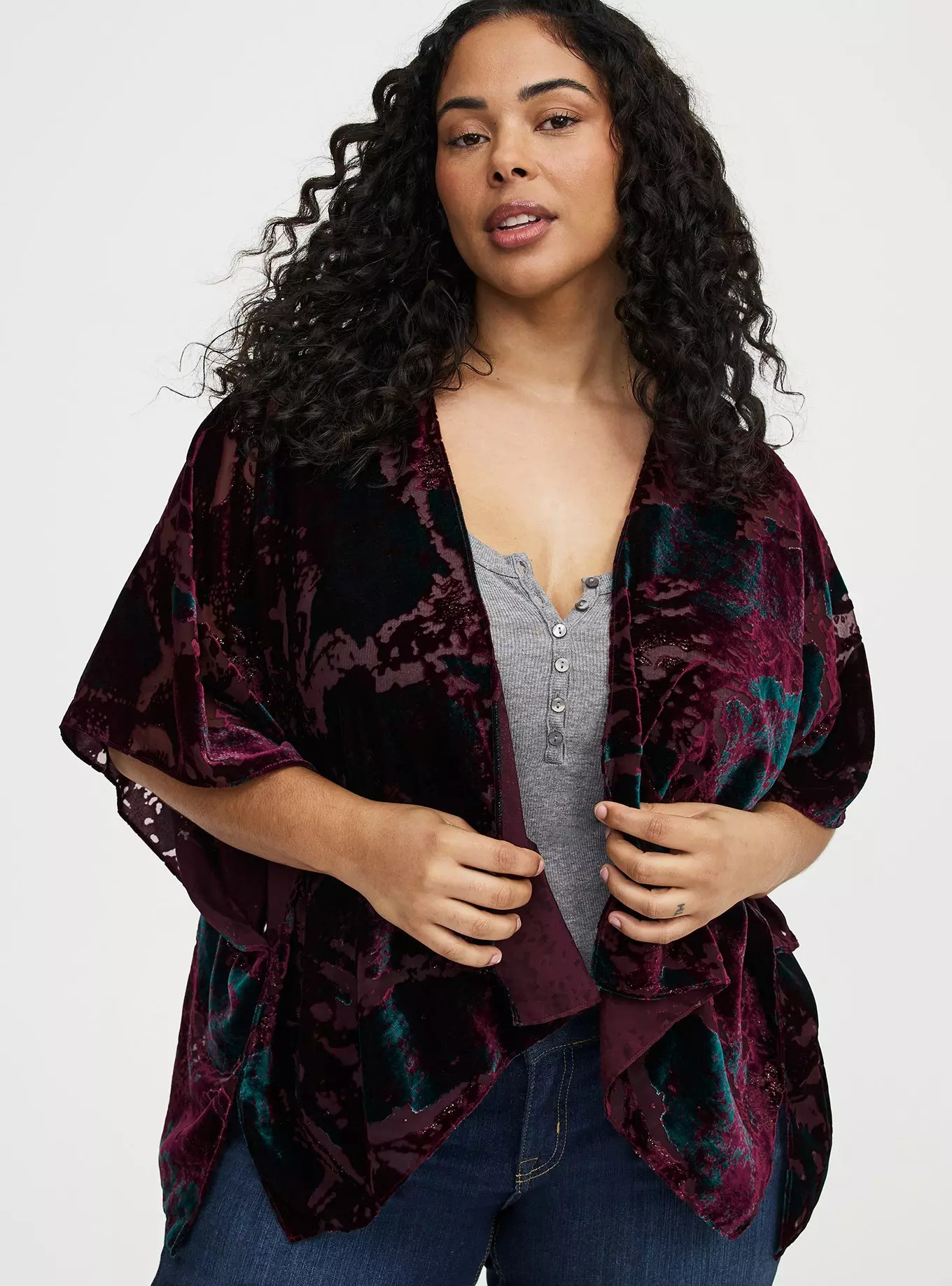 Embellished Burnout Ruana | Torrid (US & Canada)