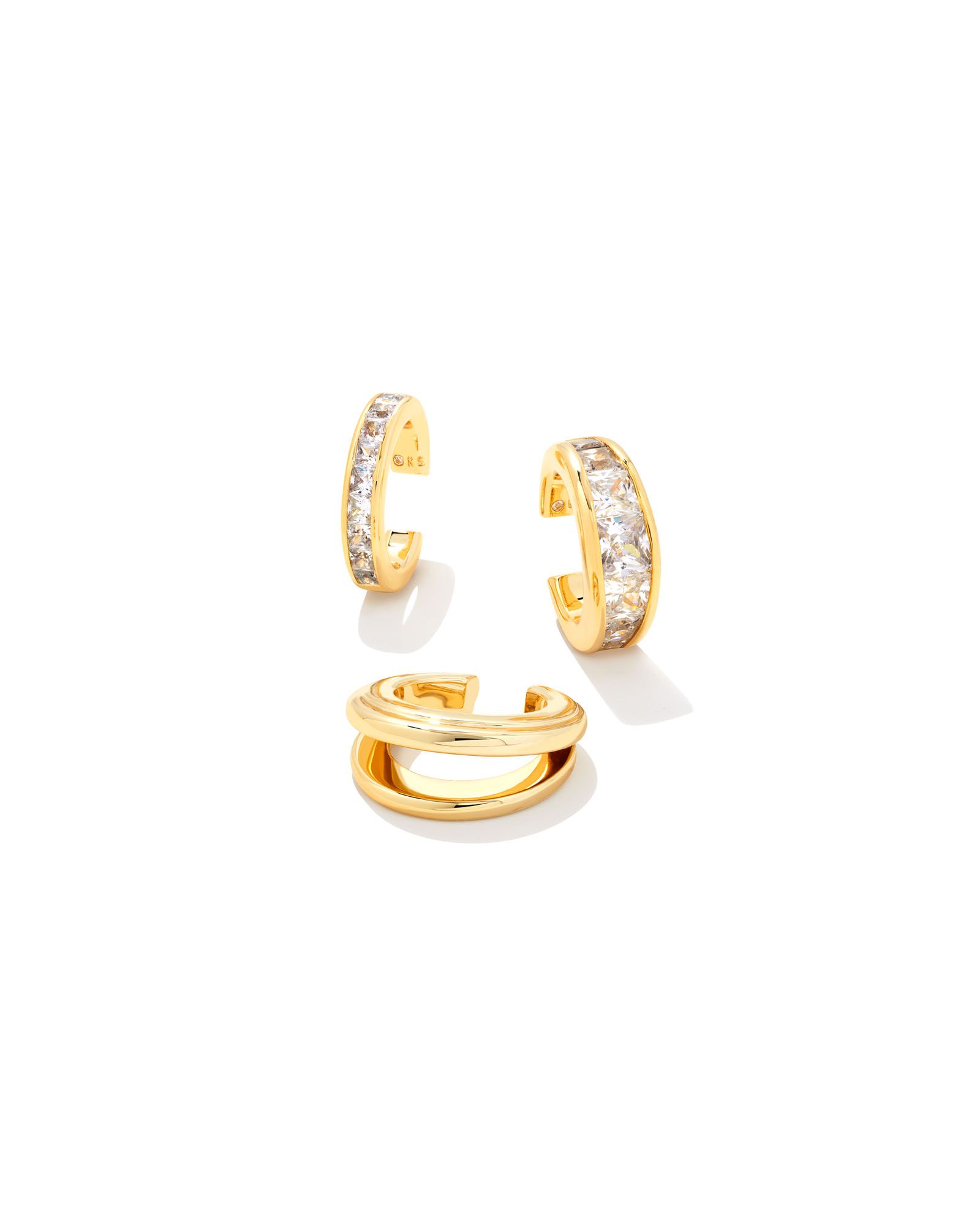 Parker Gold Ear Cuff Set in White Crystal | Kendra Scott | Kendra Scott