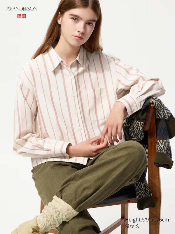 Oxford Boxy Shirt (Stripe) | UNIQLO (UK)