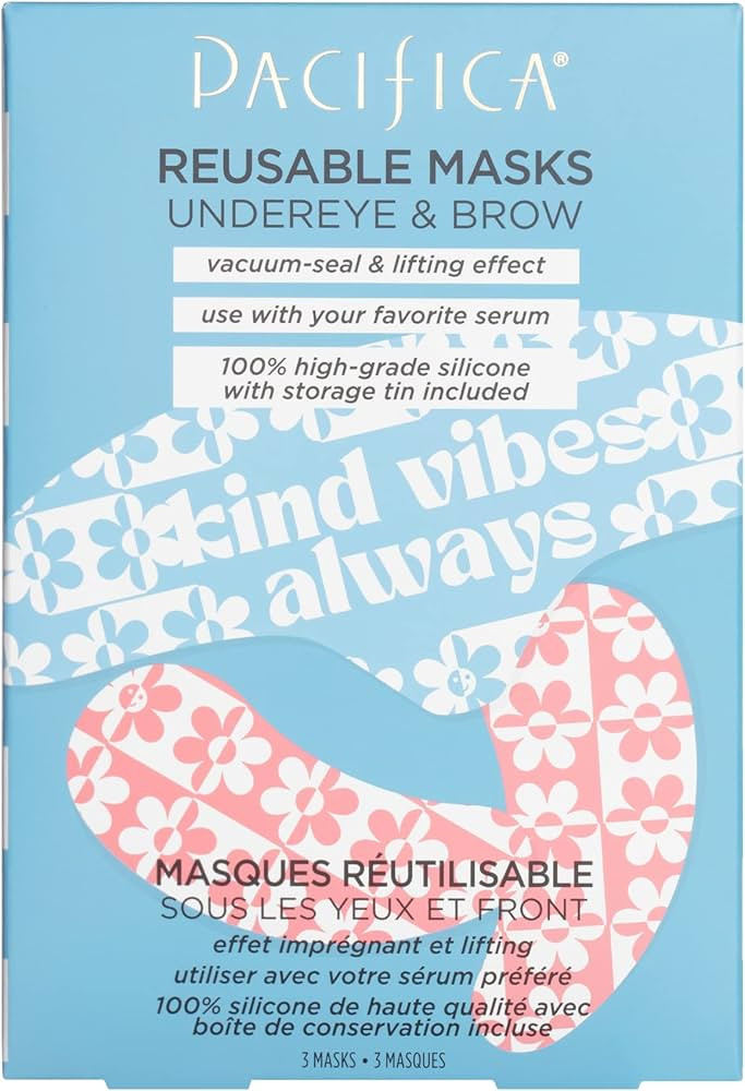 Pacifica Reusable Mask Set – Silicone Undereye & Brow Mask Set for Forehead & Under Eye, Anti-W... | Amazon (US)