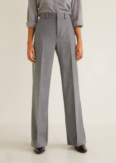 Virgin wool trousers - Women | MANGO (US)