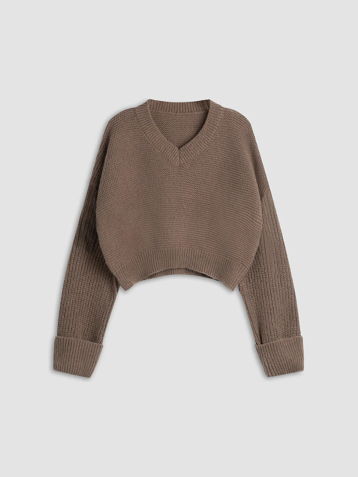 Minimalism V Neck Pullover Sweater | Commense