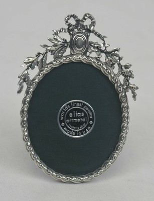 Elias Artmetal Pewter Oval Bow Top Picture Frame Style # 1854 | eBay US