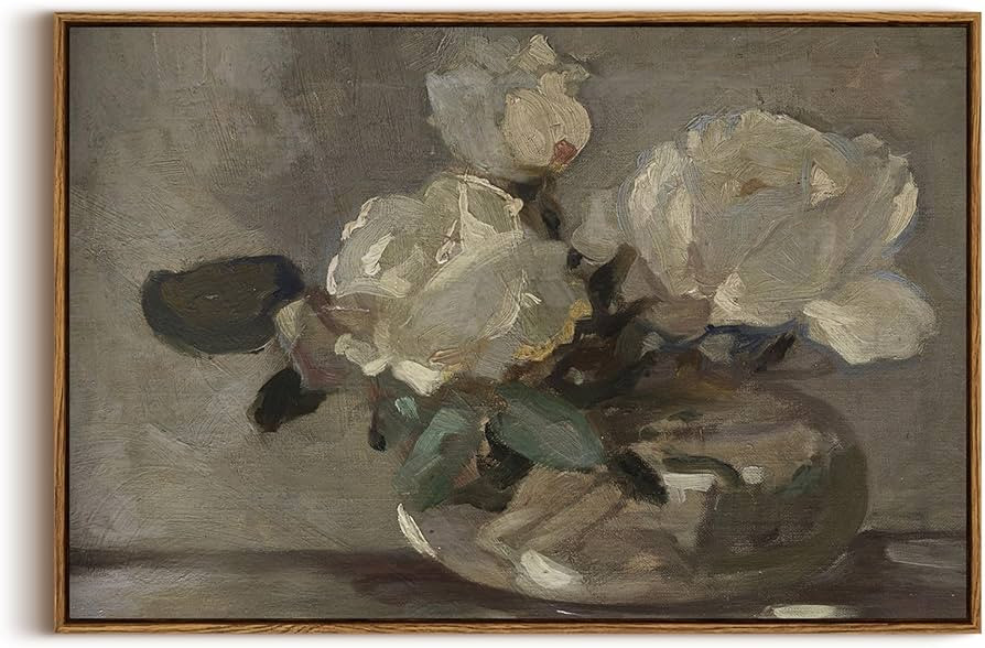 InSimSea Framed Wall Art for Living Room Vintage Flower Canvas Wall Art Framed Wall Decorations M... | Amazon (US)