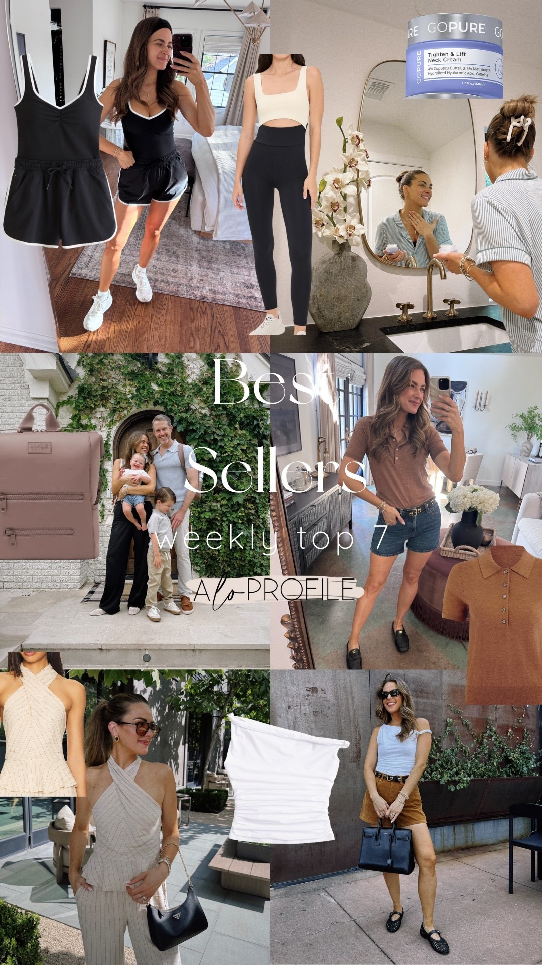 WEEKLY BESTSELLERS✨
1. Active Romper (currently 20% off)
2. Knit Polo
3. Neck cream (code: GOPURELTK for 20% off)
4. Workout Jumpsuit
5. Halter Top
6. Diaper Backpack
7. Twist Top (currently 20% off)