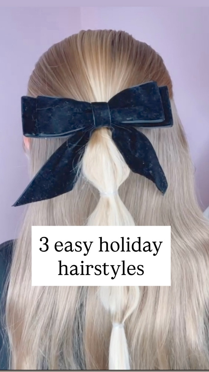 3 EASY HOLIDAY HAIRSTYLE IDEAS 🩷 Here are three super easy hairstyles for the holiday season! All you need is a velvet bow! Sharing my favorite ones along with my favorite hair products! 

#LTKBeauty #LTKHoliday