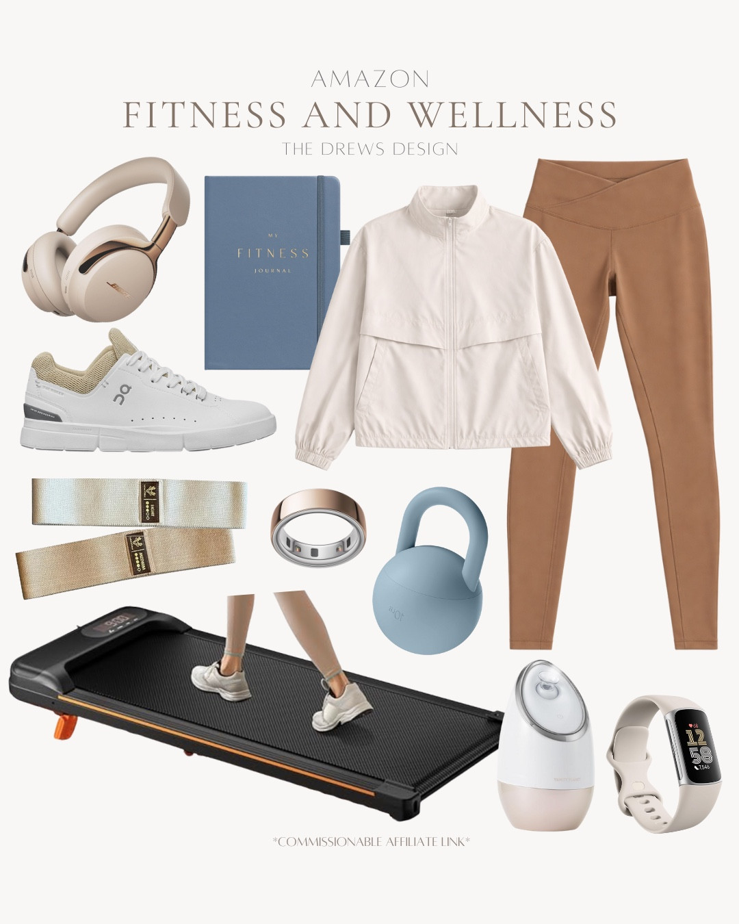 Fitness and wellness for the new year includes leggings, jacket, fitness journal, Fitbit, facial steamer,  kettlebell, oura ring, walking pad, sneakers, headphones, and exercise bands.

New year fitness, fitness and wellness

#LTKfitnessgoals #LTKFindsUnder50 #LTKmorningroutine