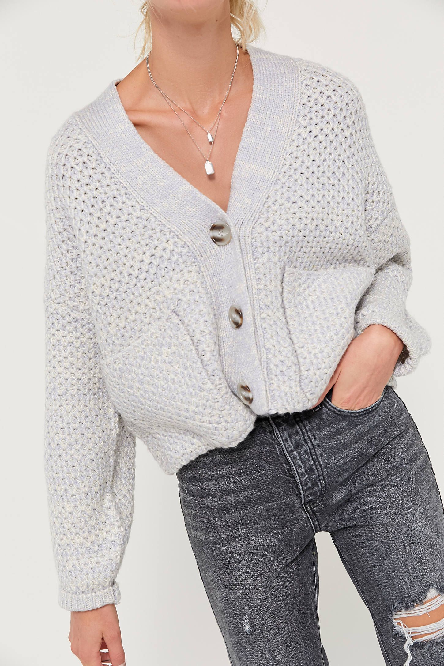 UO Smith Boxy Button-Front Cardigan | Urban Outfitters (US and RoW)