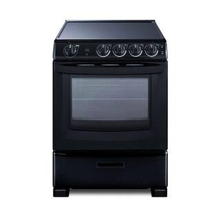 Summit Appliance 24 in. 2.9 cu. ft. Electric Range in Black REX2431BRT1 - The Home Depot | The Home Depot