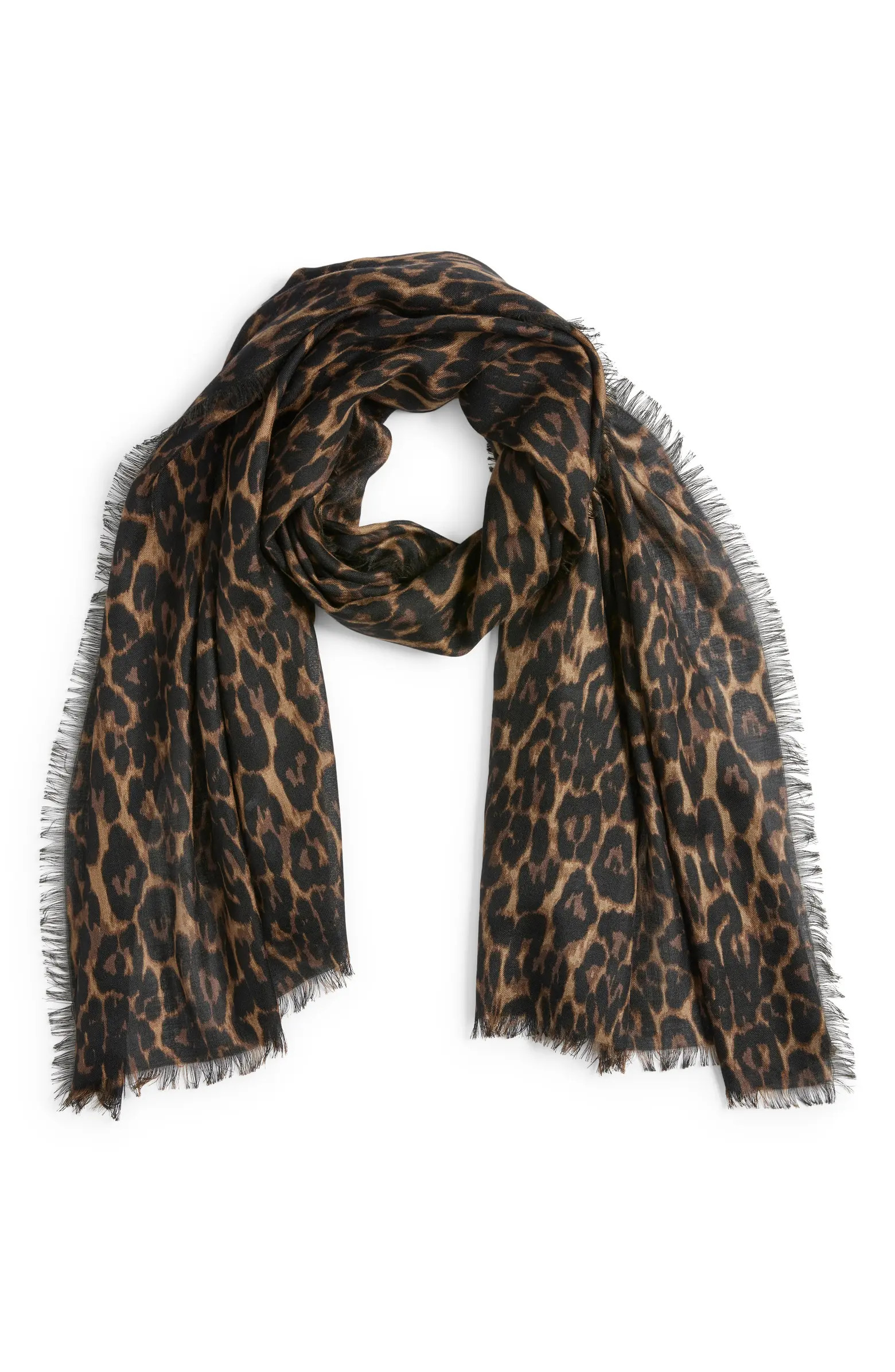 Nordstrom Eyelash Trim Print Cashmere & Silk Wrap | Nordstrom | Nordstrom