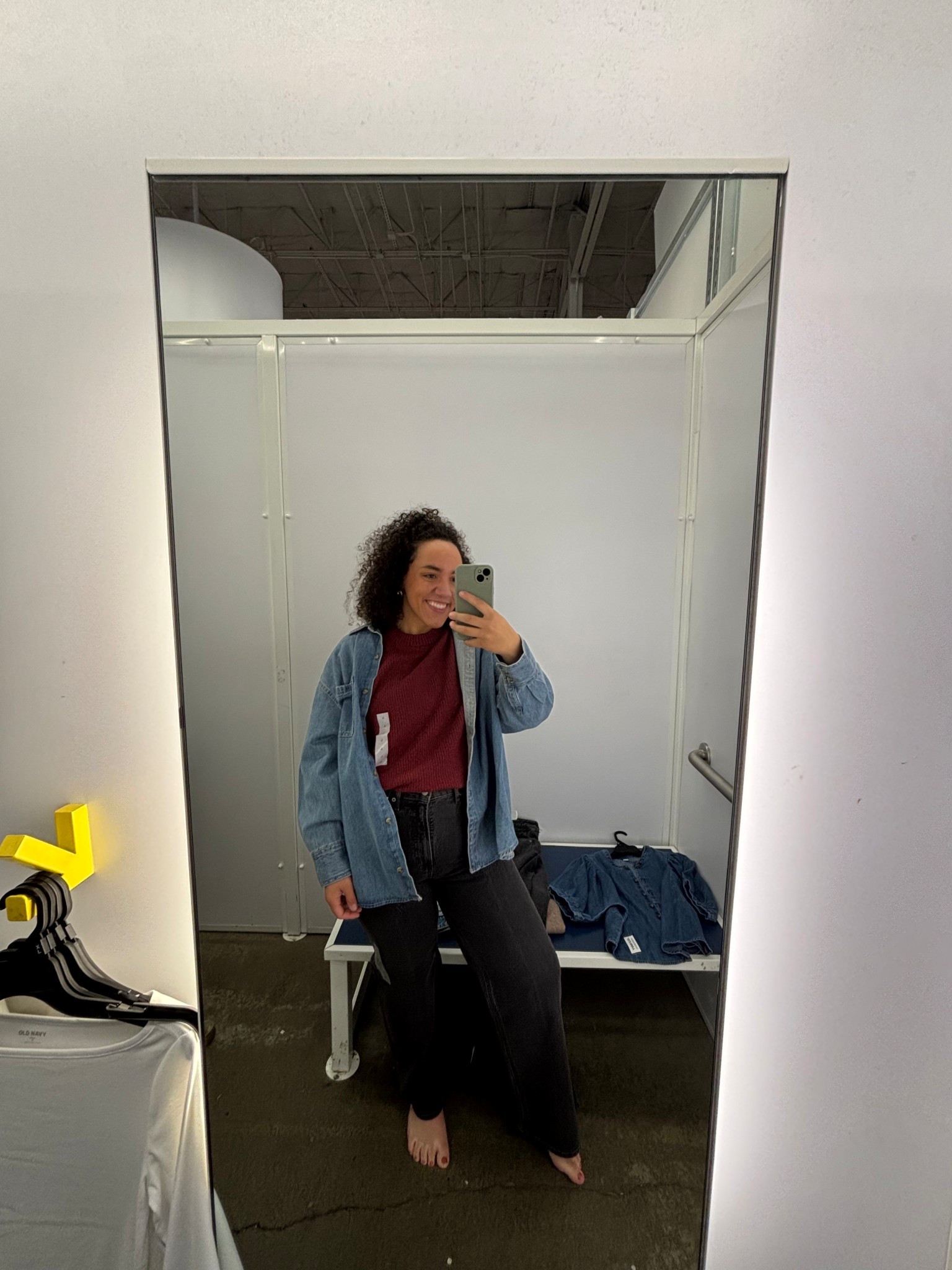 fall midsize outfit inspo from the old navy dressing room😛 

denim jacket, sweater, layering looks, old navy, casual winter outfit inspo, midsize winter outfit inspo 

#LTKFindsUnder50 #LTKMidsize #LTKSeasonal
