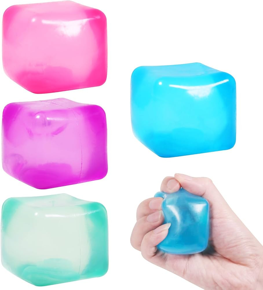 4pack Stress Cube Squishy Stress Balls for Adults Kids Sensory Fidget Toy for Your Best Mellow an... | Amazon (US)