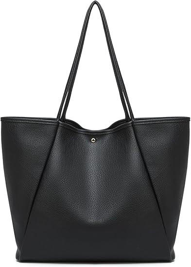 Dreubea Large Leather Tote Bag for Women - Big Work Bag, Spacious Minimalist Handbag, Tote Handba... | Amazon (US)