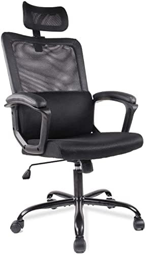 Office Chair, Ergonomic Mesh Home Office Computer Chair with Lumbar Support/Adjustable Headrest/A... | Amazon (US)