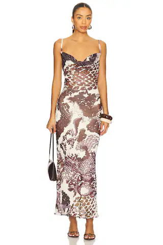 SNDYS x REVOLVE Skin Maxi Dress in Snake Skin from Revolve.com | Revolve Clothing (Global)